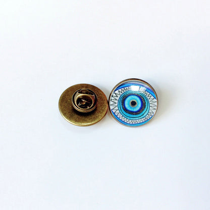 Devil's Eye Pin Brooch In Copper Featuring Unique Design For Stylish Accessories