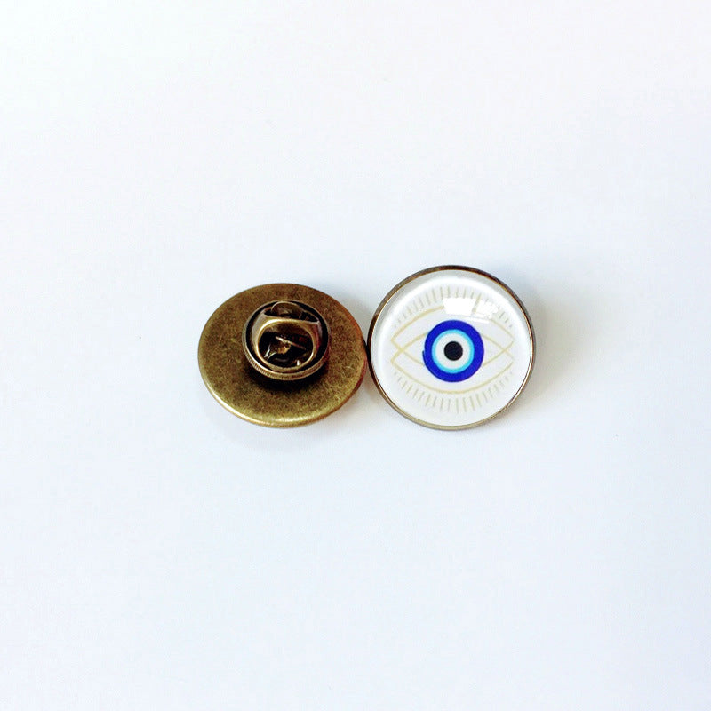 Devil's Eye Pin Brooch In Copper Featuring Unique Design For Stylish Accessories