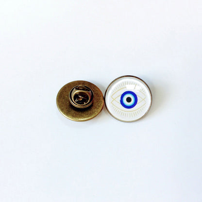 Devil's Eye Pin Brooch In Copper Featuring Unique Design For Stylish Accessories