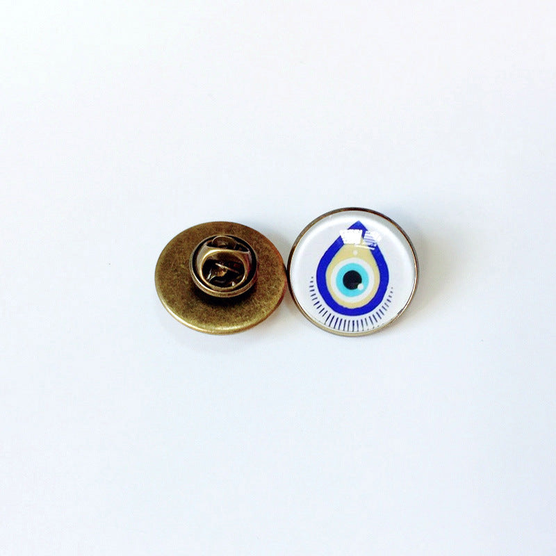 Devil's Eye Pin Brooch In Copper Featuring Unique Design For Stylish Accessories