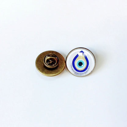 Devil's Eye Pin Brooch In Copper Featuring Unique Design For Stylish Accessories