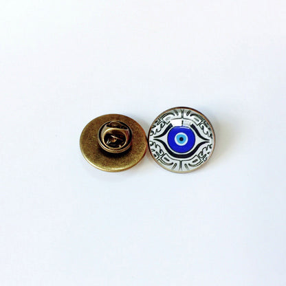 Devil's Eye Pin Brooch In Copper Featuring Unique Design For Stylish Accessories