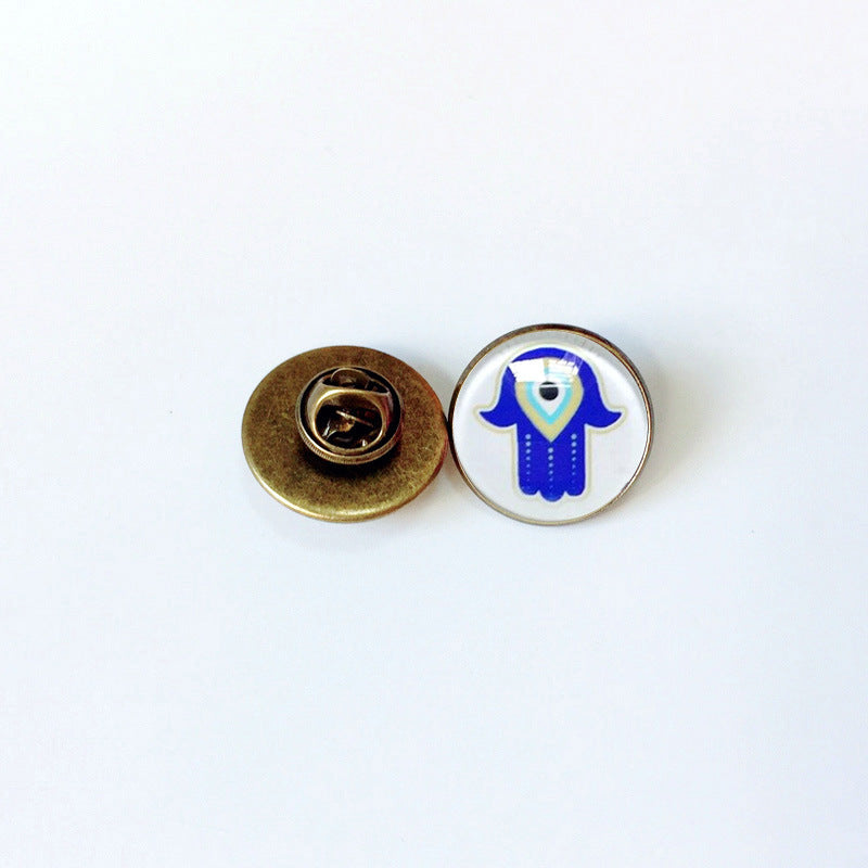 Devil's Eye Pin Brooch In Copper Featuring Unique Design For Stylish Accessories