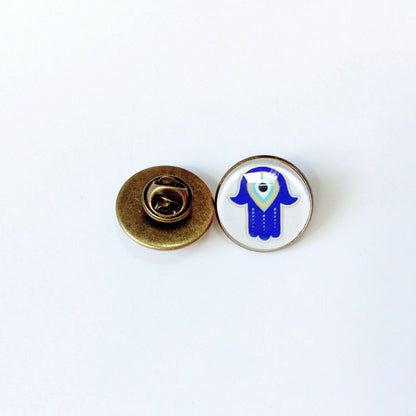 Devil's Eye Pin Brooch In Copper Featuring Unique Design For Stylish Accessories