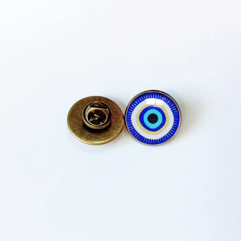 Devil's Eye Pin Brooch In Copper Featuring Unique Design For Stylish Accessories