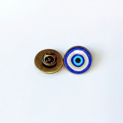 Devil's Eye Pin Brooch In Copper Featuring Unique Design For Stylish Accessories
