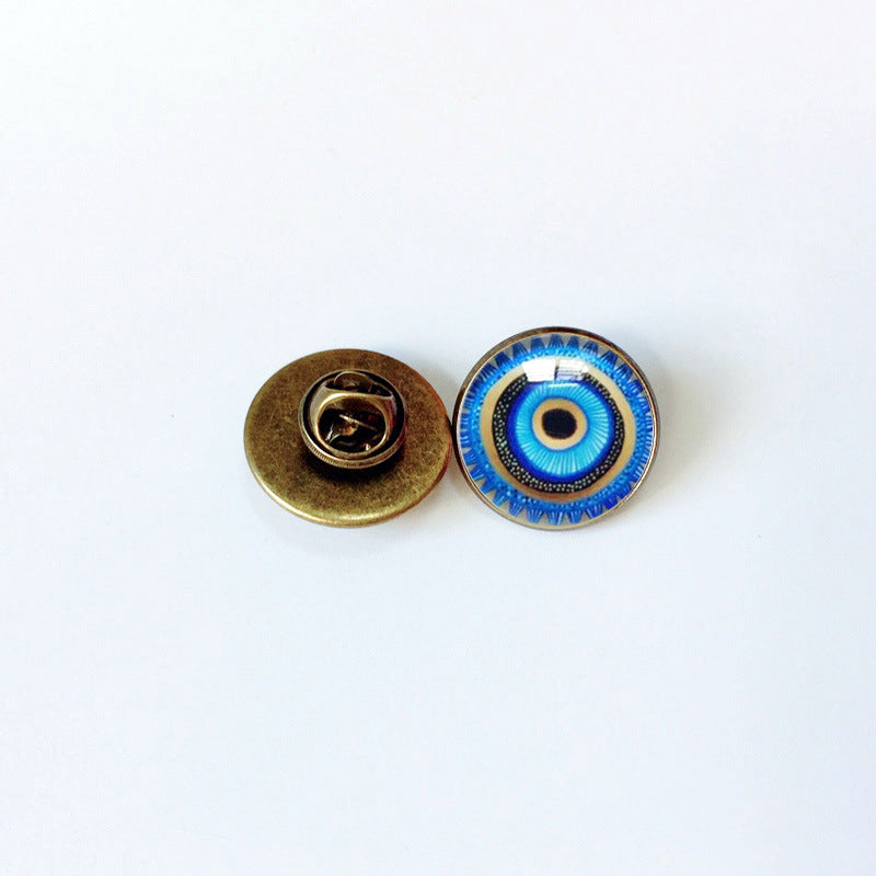 Devil's Eye Pin Brooch In Copper Featuring Unique Design For Stylish Accessories