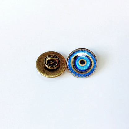 Devil's Eye Pin Brooch In Copper Featuring Unique Design For Stylish Accessories