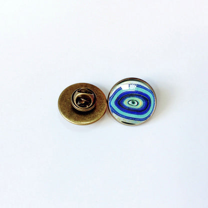 Devil's Eye Pin Brooch In Copper Featuring Unique Design For Stylish Accessories