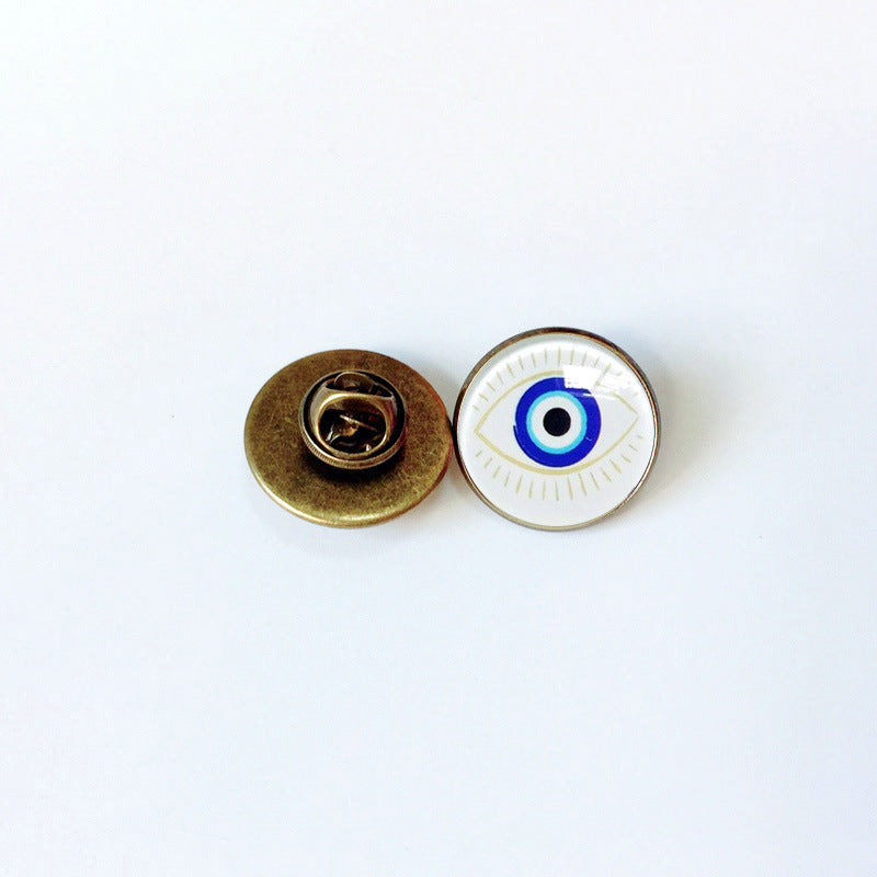 Devil's Eye Pin Brooch In Copper Featuring Unique Design For Stylish Accessories