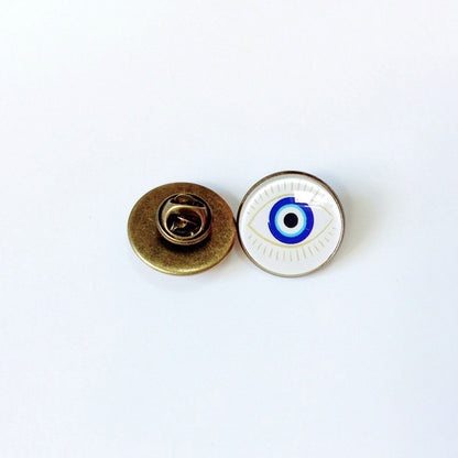 Devil's Eye Pin Brooch In Copper Featuring Unique Design For Stylish Accessories