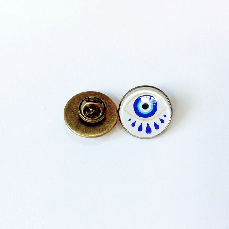Devil's Eye Pin Brooch In Copper Featuring Unique Design For Stylish Accessories