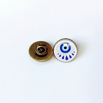 Devil's Eye Pin Brooch In Copper Featuring Unique Design For Stylish Accessories
