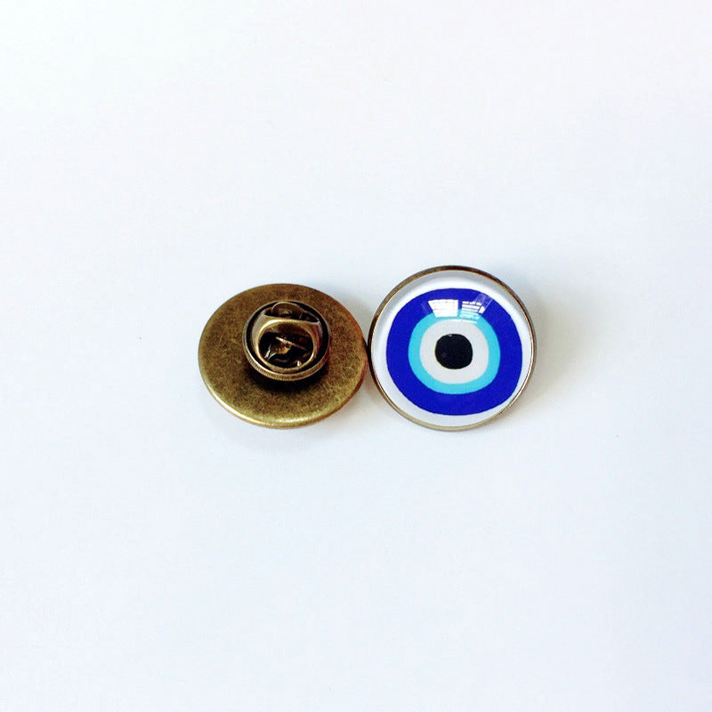 Devil's Eye Pin Brooch In Copper Featuring Unique Design For Stylish Accessories