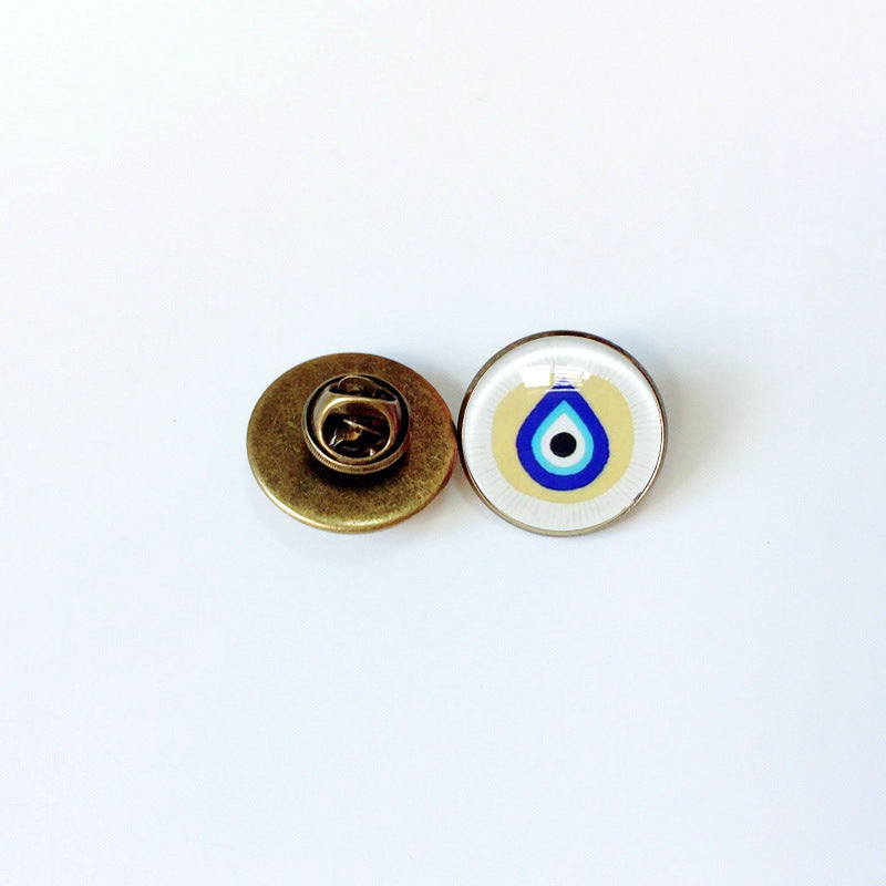 Devil's Eye Pin Brooch In Copper Featuring Unique Design For Stylish Accessories