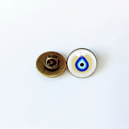 Devil's Eye Pin Brooch In Copper Featuring Unique Design For Stylish Accessories