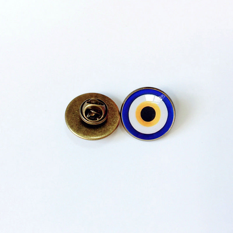 Devil's Eye Pin Brooch In Copper Featuring Unique Design For Stylish Accessories