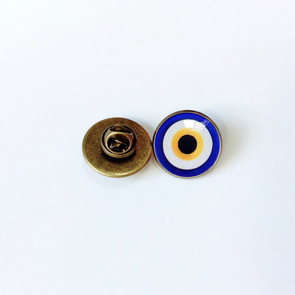 Devil's Eye Pin Brooch In Copper Featuring Unique Design For Stylish Accessories