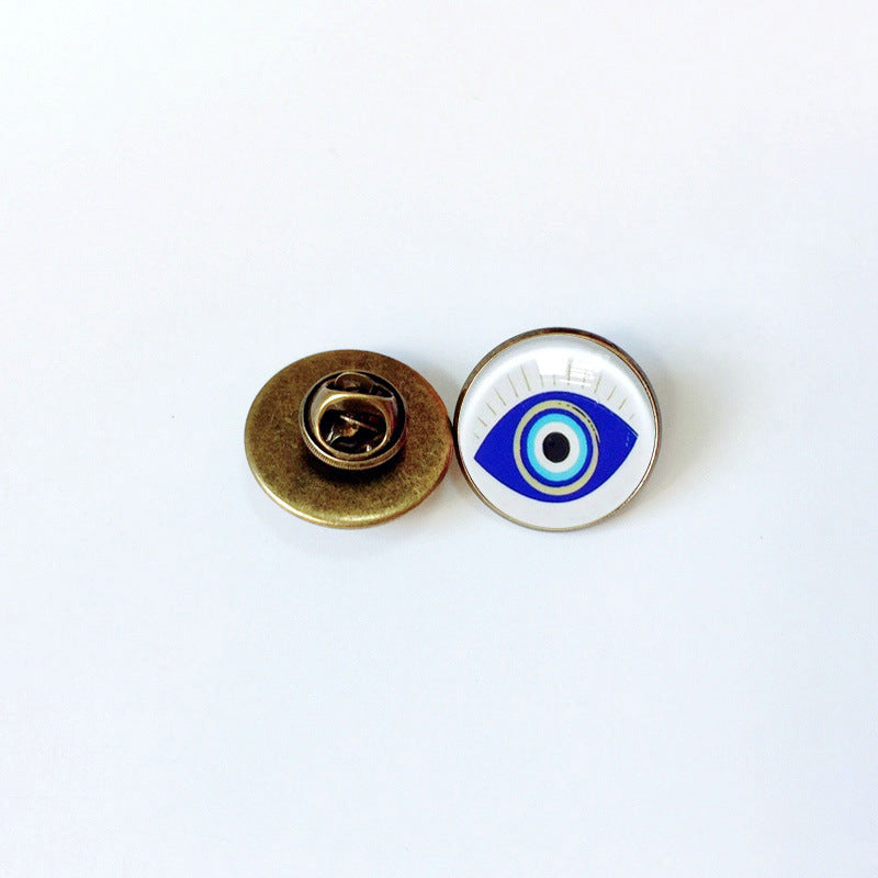 Devil's Eye Pin Brooch In Copper Featuring Unique Design For Stylish Accessories