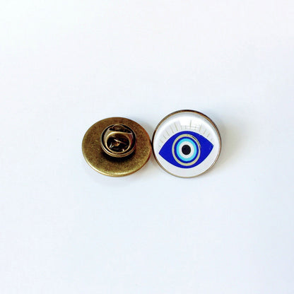 Devil's Eye Pin Brooch In Copper Featuring Unique Design For Stylish Accessories