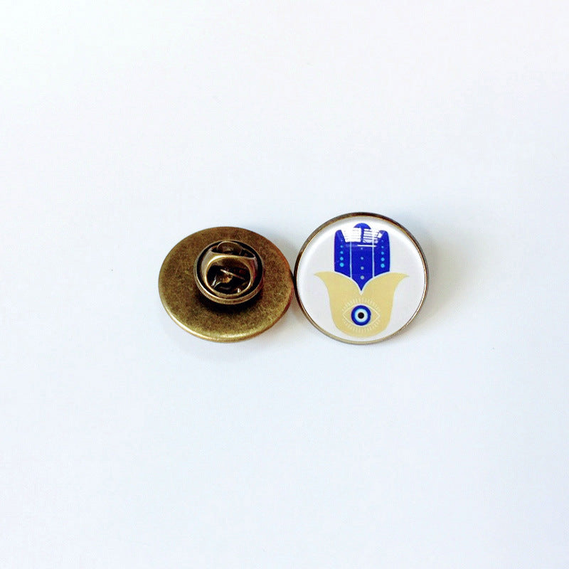 Devil's Eye Pin Brooch In Copper Featuring Unique Design For Stylish Accessories