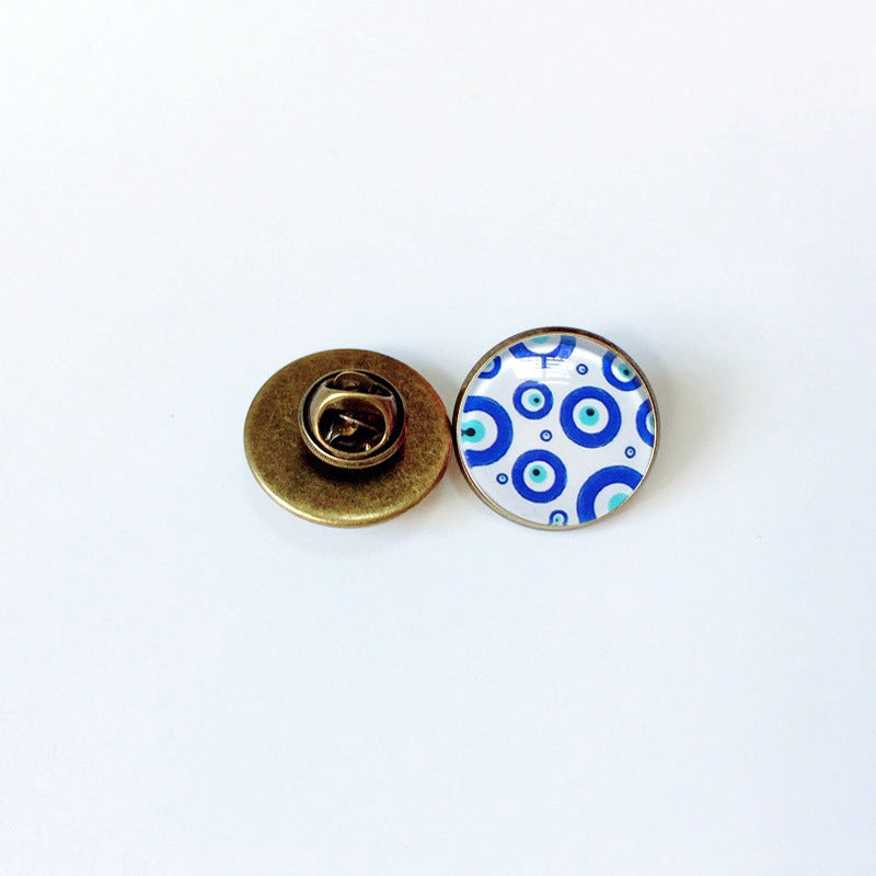 Devil's Eye Pin Brooch In Copper Featuring Unique Design For Stylish Accessories