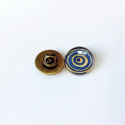 Devil's Eye Pin Brooch In Copper Featuring Unique Design For Stylish Accessories