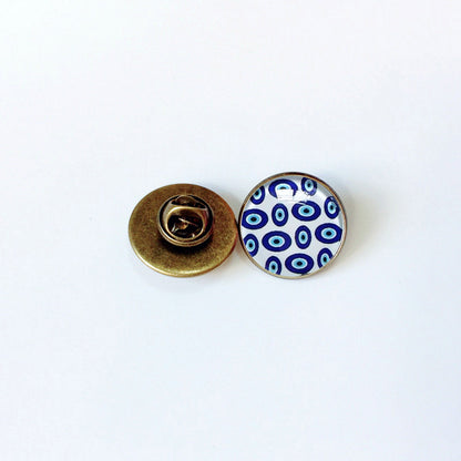 Devil's Eye Pin Brooch In Copper Featuring Unique Design For Stylish Accessories
