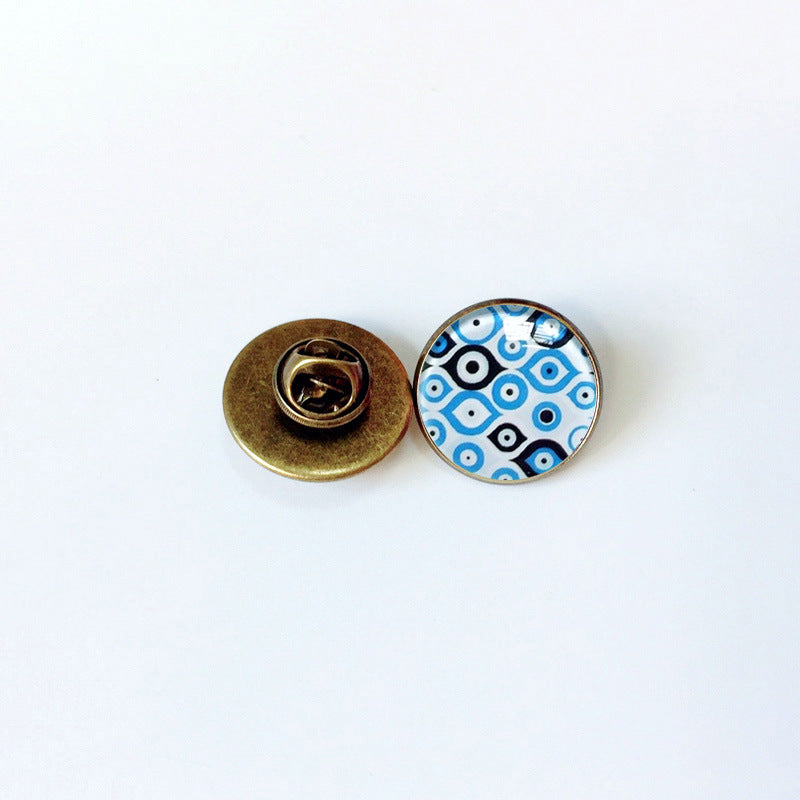 Devil's Eye Pin Brooch In Copper Featuring Unique Design For Stylish Accessories