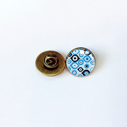 Devil's Eye Pin Brooch In Copper Featuring Unique Design For Stylish Accessories