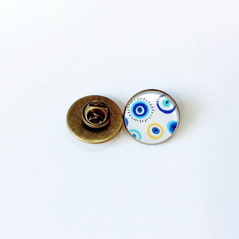 Devil's Eye Pin Brooch In Copper Featuring Unique Design For Stylish Accessories