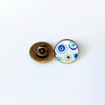 Devil's Eye Pin Brooch In Copper Featuring Unique Design For Stylish Accessories