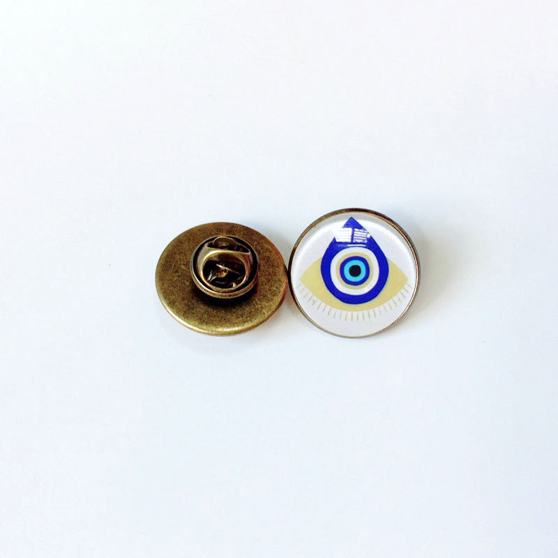 Devil's Eye Pin Brooch In Copper Featuring Unique Design For Stylish Accessories