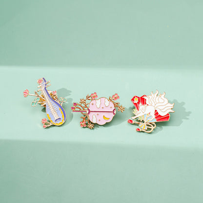 Sector Pattern Brooch Pin In Zinc Alloy, Elegant Jewelry Accessory For Stylish Outfits