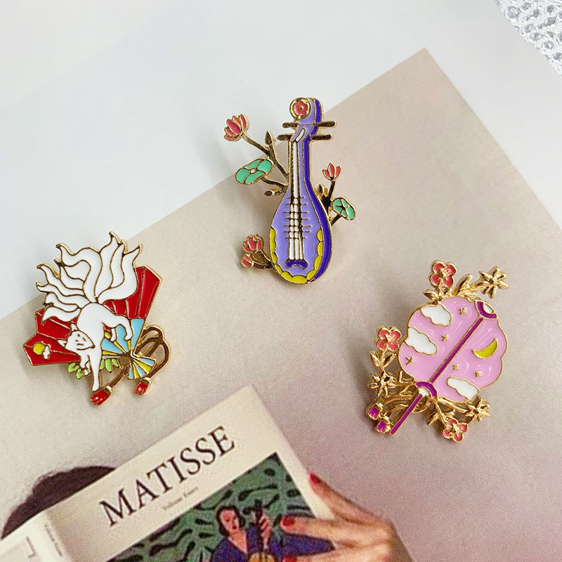 Sector Pattern Brooch Pin In Zinc Alloy, Elegant Jewelry Accessory For Stylish Outfits