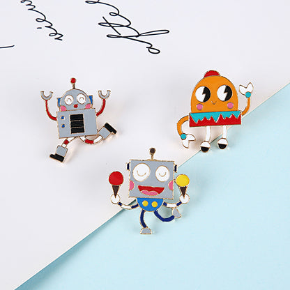 Cartoon Pin Brooch In Orange Featuring Durable Zinc Alloy Material For Stylish Jewelry Accessory
