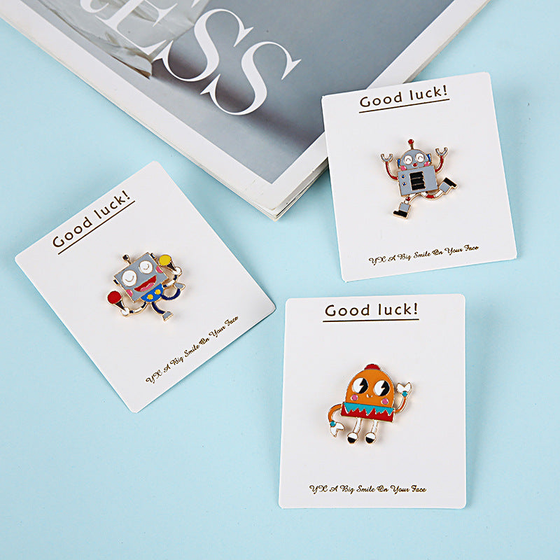 Cartoon Pin Brooch In Orange Featuring Durable Zinc Alloy Material For Stylish Jewelry Accessory