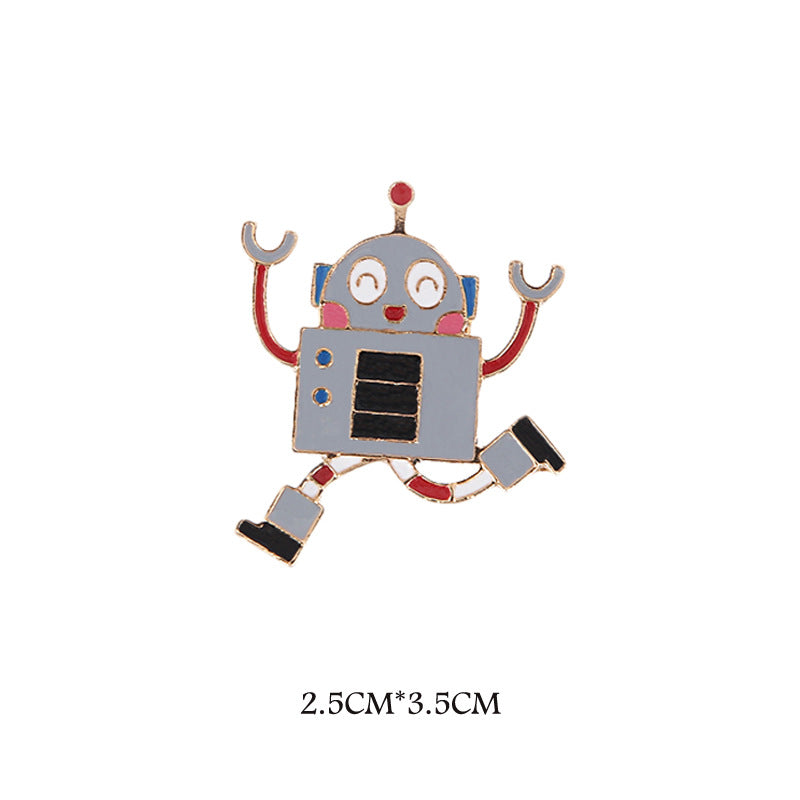 Cartoon Pin Brooch In Orange Featuring Durable Zinc Alloy Material For Stylish Jewelry Accessory