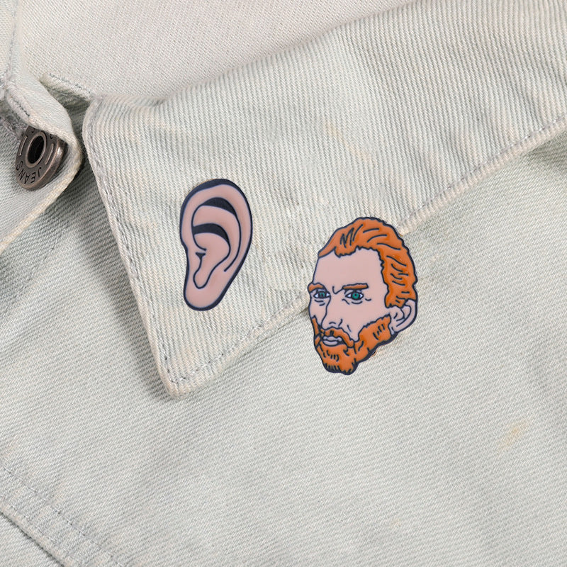 Van Gogh Pin Brooch In Zinc Alloy Featuring Artistic Design For Stylish Jewelry Accessory