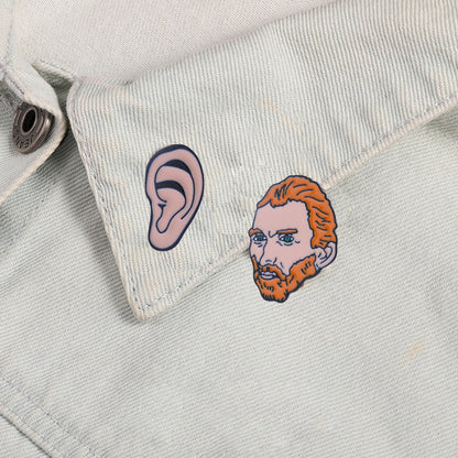 Van Gogh Pin Brooch In Zinc Alloy Featuring Artistic Design For Stylish Jewelry Accessory