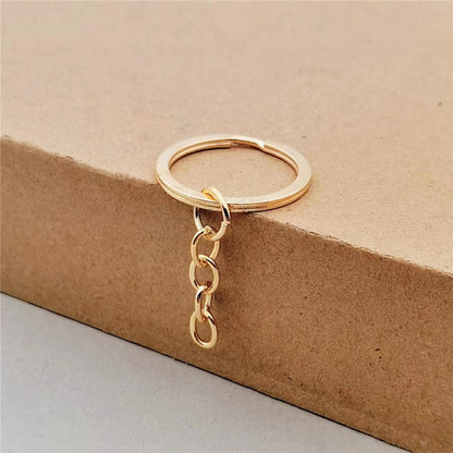 Metal Keychain In Elegant Golden Finish, Durable And Stylish Accessory For Keys