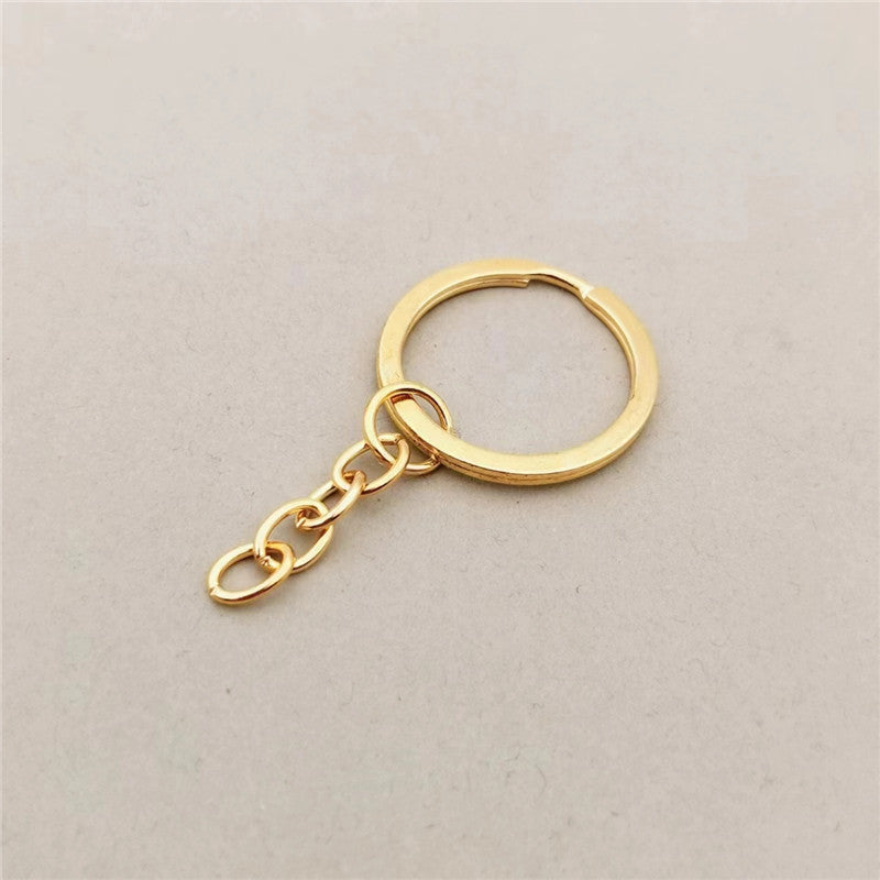 Metal Keychain In Elegant Golden Finish, Durable And Stylish Accessory For Keys