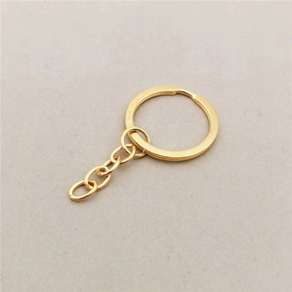 Metal Keychain In Elegant Golden Finish, Durable And Stylish Accessory For Keys