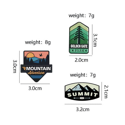 Mountain Pattern Alloy Brooch Pin Featuring Nature-Inspired Design