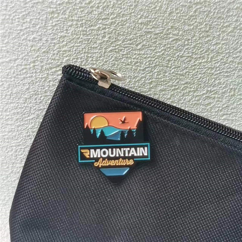 Mountain Pattern Alloy Brooch Pin Featuring Nature-Inspired Design