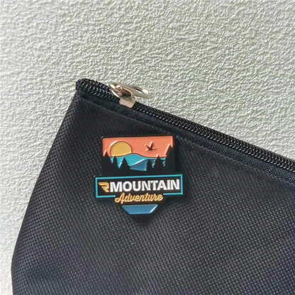 Mountain Pattern Alloy Brooch Pin Featuring Nature-Inspired Design