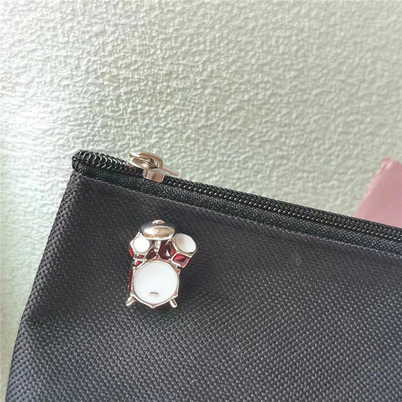 Pin Brooches Featuring Pano Keys Pattern In Alloy Material With Steel Color Finish