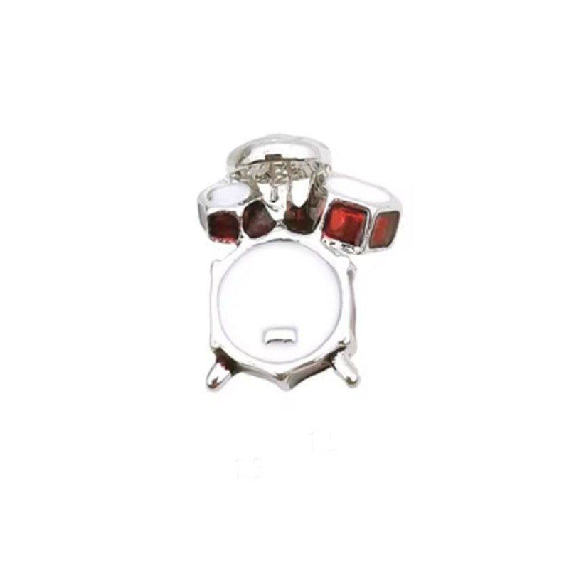 Pin Brooches Featuring Pano Keys Pattern In Alloy Material With Steel Color Finish