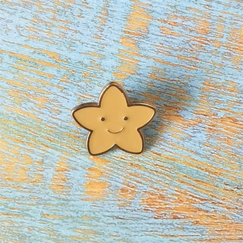 Smiley Face Pin Brooch In Durable Zinc Alloy, Stylish And Fun Accessory
