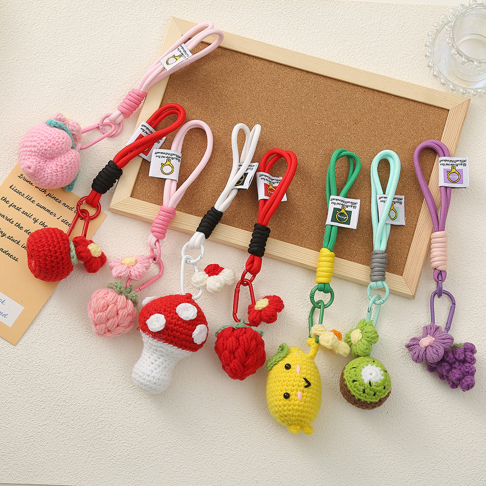 Fruit Pattern Keychain Accessory, Stylish And Durable Keychain For Everyday Use